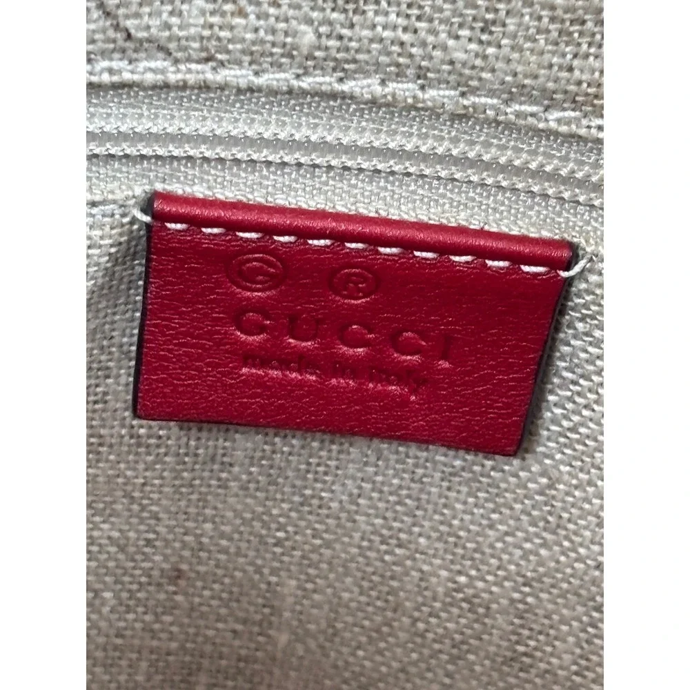 Gucci Microguccissima Red Leather Dome Satchel Bag Gold Hardware 449663